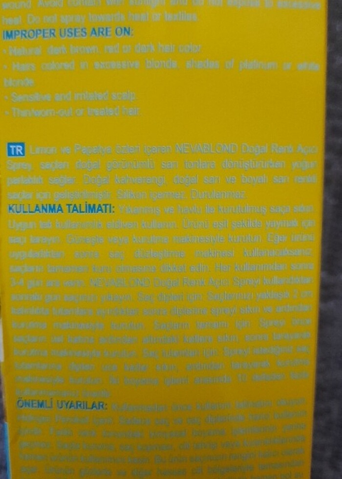 Saç Açıcı sprey - Görsel 3