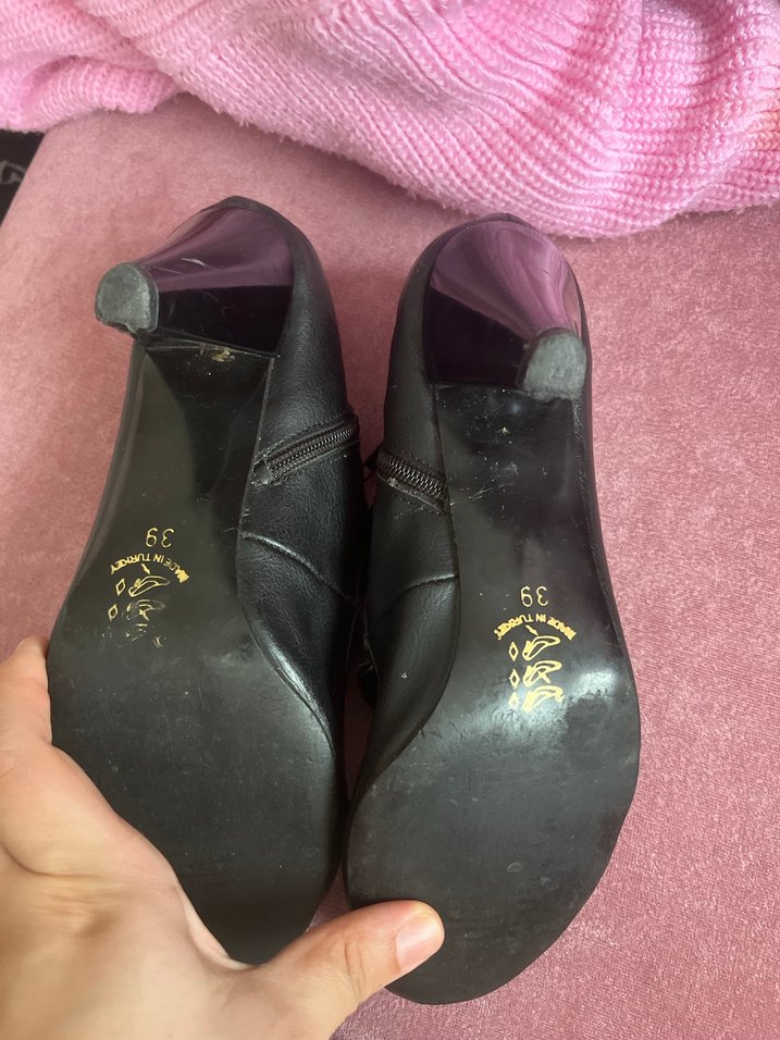 Siyah Tokalı Stiletto Kadın Ayakkabı - Görsel 3