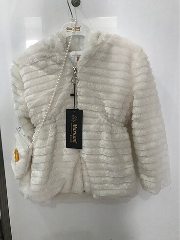 kapüşonlu çantalı peluş çeket