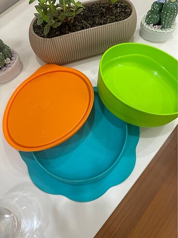 Beden çeşitli Renk Tupperware Vakumlu Mama Kabı