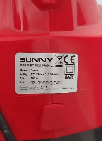 Sunny Dik Süpürge 