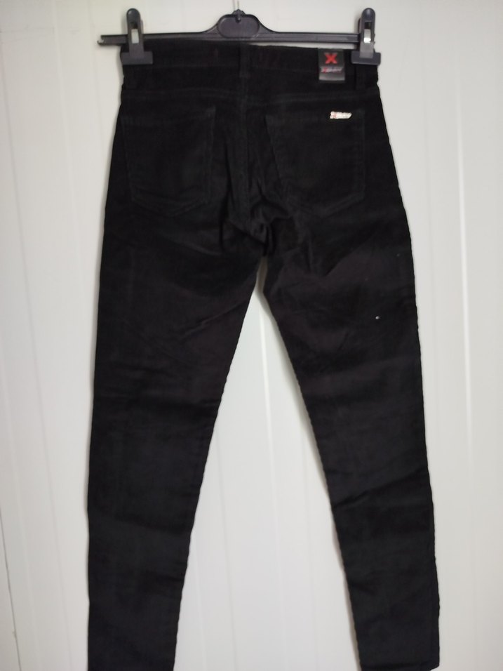 Siyah Kadın  kadife Pantolon - Görsel 2