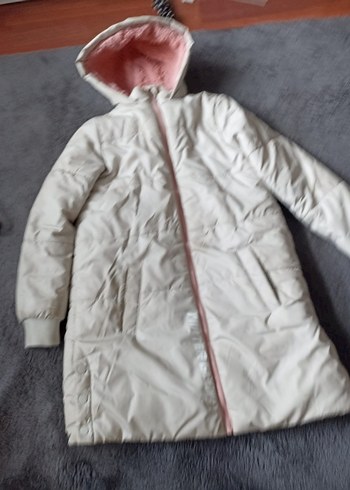 LC Waikiki 11-12 Yaş Pembe Peluş Mont - Görsel 8