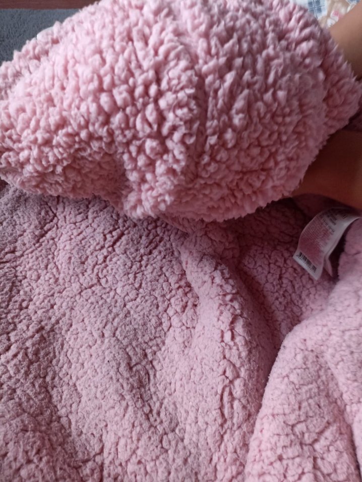 LC Waikiki 11-12 Yaş Pembe Peluş Mont - Görsel 3