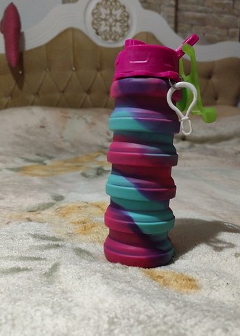 Renkli Çocuk silikon Şişesi - Görsel 2