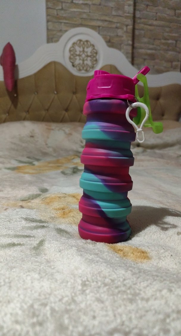Renkli Çocuk silikon Şişesi - Görsel 2