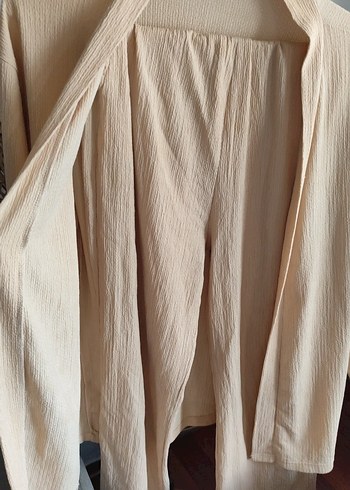 Bej Normcore kimonolu takım - Görsel 2