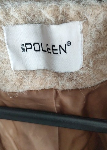 Kürklü Bej Mini Kadın Kaban - Görsel 2