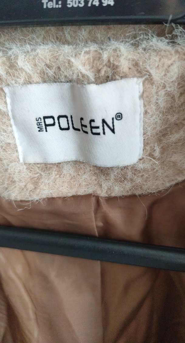 Kürklü Bej Mini Kadın Kaban - Görsel 2