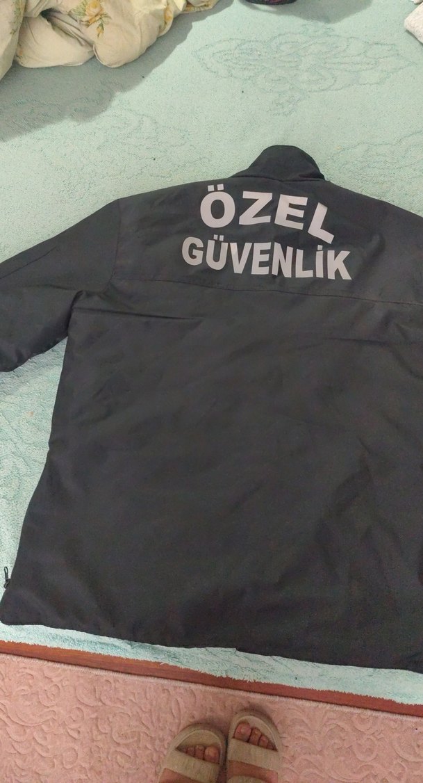 Fermuarlı Siyah unisex Spor guvenlik Ceket mont - Görsel 3