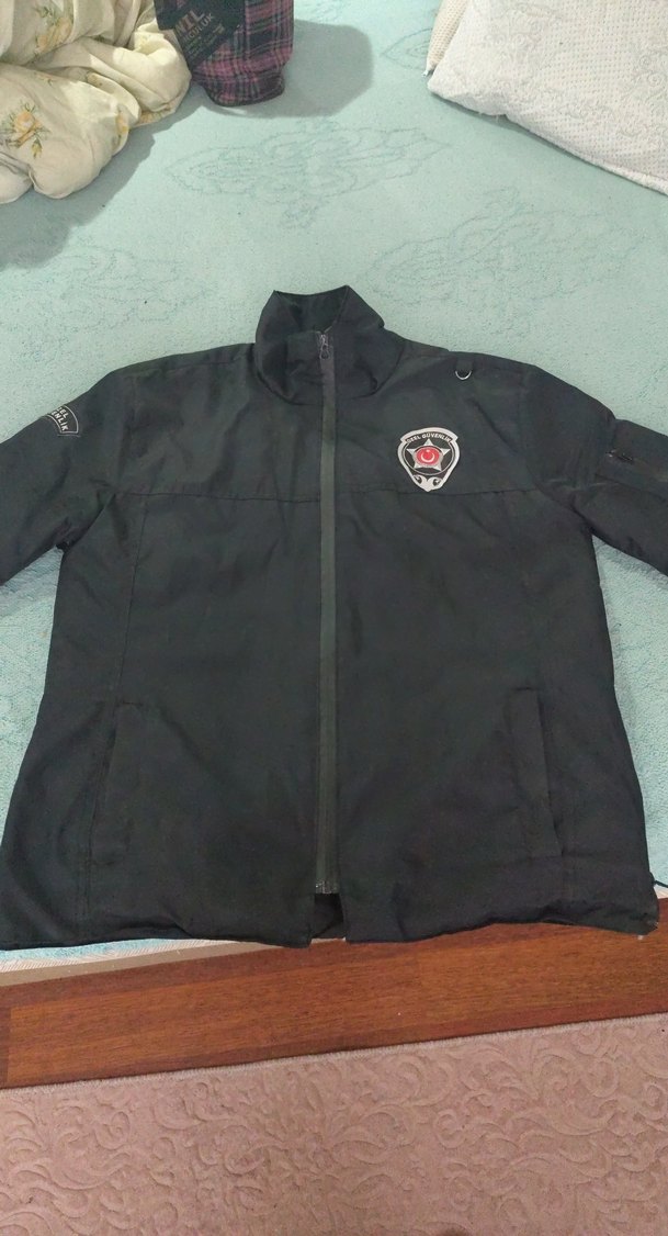 Fermuarlı Siyah unisex Spor guvenlik Ceket mont - Görsel 2