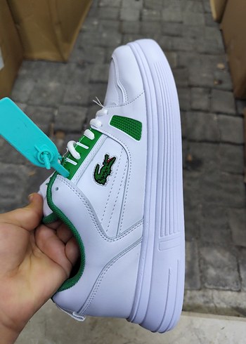 Lacoste Beyaz Bağcıklı Erkek Spor Ayakkabı her no mevcut - Görsel 2