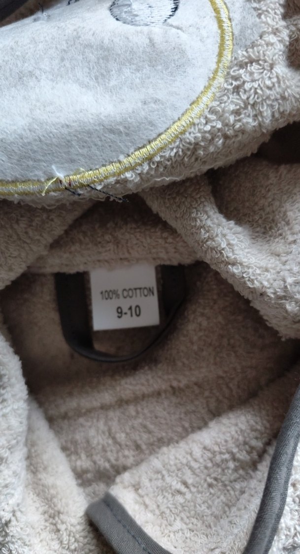 Sarı Nakışlı  Çocuk Bornozu 9 10 yas - Görsel 2