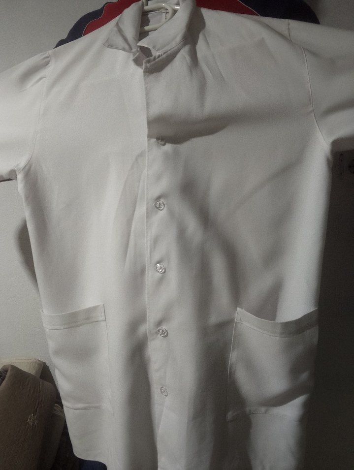 Düğmeli Beyaz Kısa Kollu Erkek Gömlek - Görsel 3