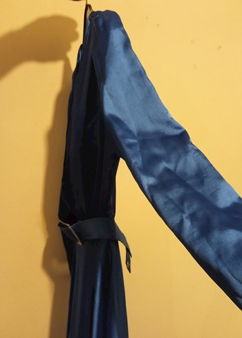 Mavi Drapeli Uzun Abiye Elbise - Görsel 6