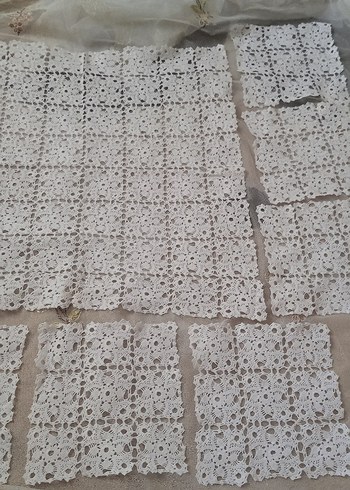 Bohem Beyaz El İşi Dantel Örtü - Görsel 3