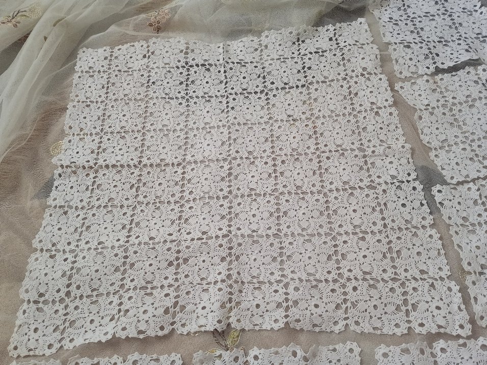 Bohem Beyaz El İşi Dantel Örtü - Görsel 4