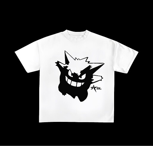Beyaz Oversize RBL Gengar Tee