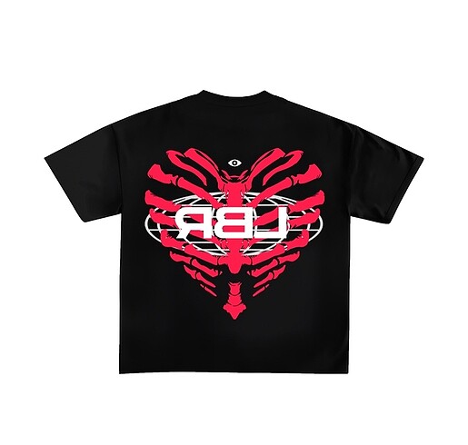 Siyah Oversize RBL Oldschool Tee