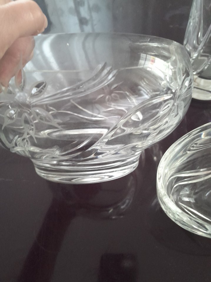 PASABAHCEÇiçek Desenli Şeffaf Cam Vazo Seti - Görsel 4