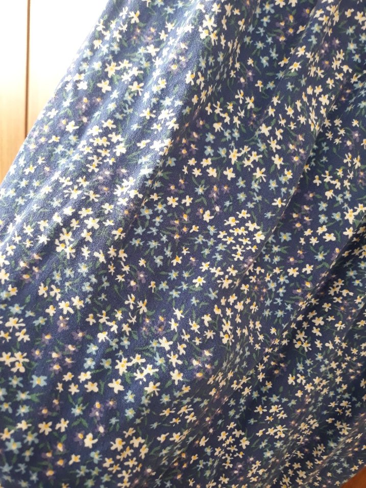 Mavi Desenli Uzun Bohem Elbise - Görsel 2