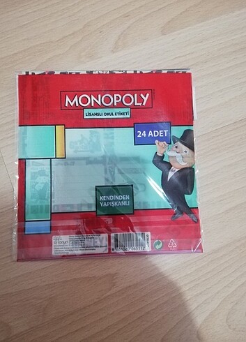 Beden Monopoly lisanslı okul etiketi