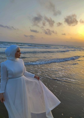 tesettür nikah elbisesi 38/M - Görsel 3