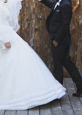 İspanyol bohem kol vintage gelinlik - Görsel 2