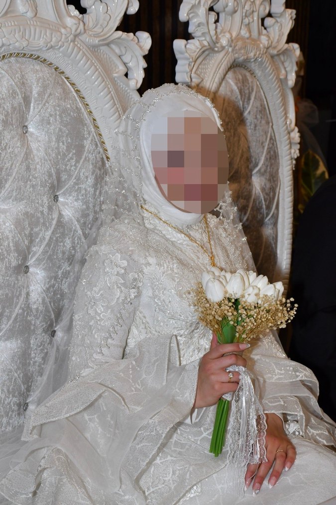 İspanyol bohem kol vintage gelinlik - Görsel 4