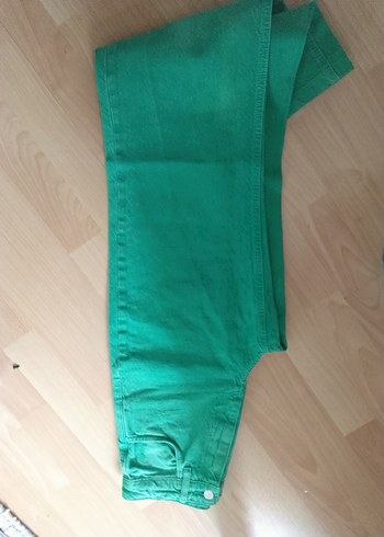 Diğer Yeşil Süet Kadın Pantolon dar kalıp değil