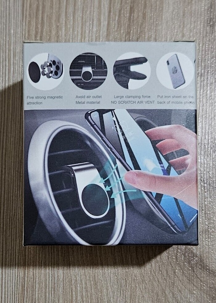 Miknatıslı Manyetik Araç İçi Telefon
Tutucu Siyah
 - Görsel 3