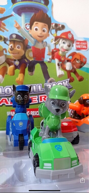  Beden Paw patrol metal araç 6 lı