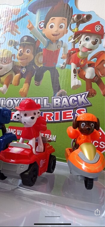  Beden Renk Paw patrol metal araç 6 lı