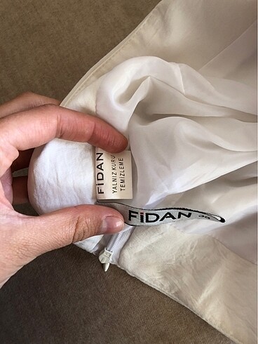 Fidan Şimşek Mavi detaylı beyaz etek - Görsel 5