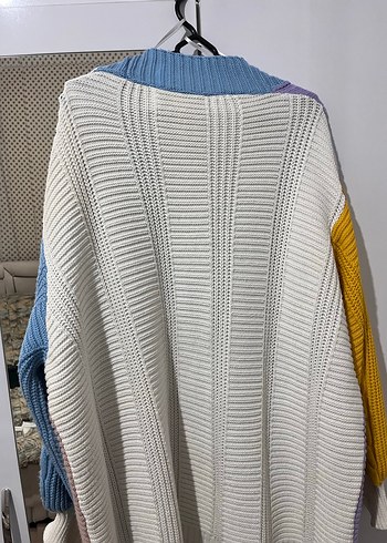 Pastel Renkli Kadın Örme Hırka - Görsel 2