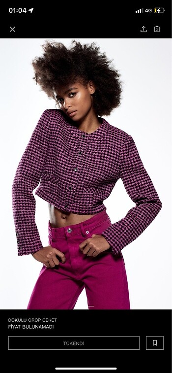 Zara crop ceket