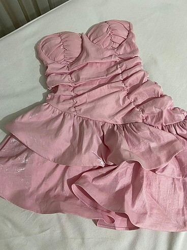 l Beden pembe Renk Mezuniyet elbisesi