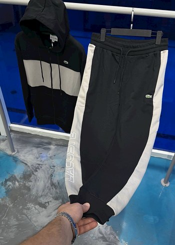 LACOSTE } Kapüşonlu tam fermuarlı Erkek Sweatshirt - Görsel 6