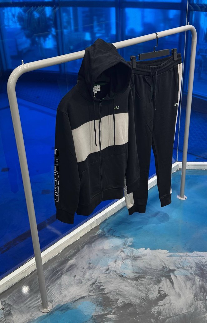 LACOSTE } Kapüşonlu tam fermuarlı Erkek Sweatshirt - Görsel 5