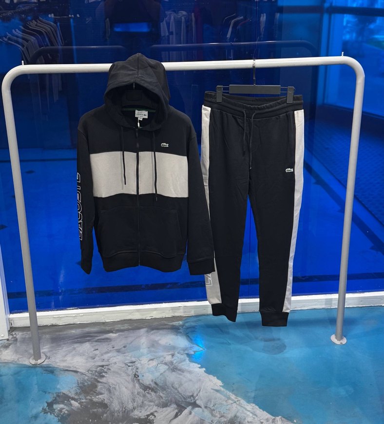 LACOSTE } Kapüşonlu tam fermuarlı Erkek Sweatshirt - Görsel 4