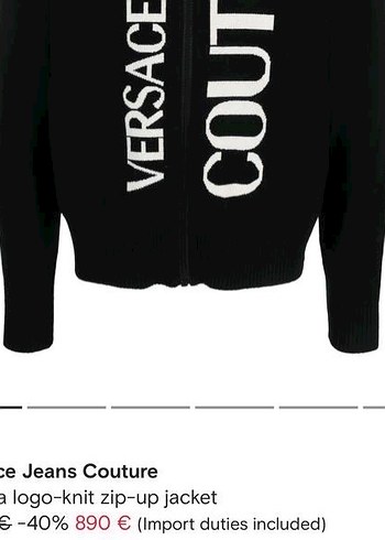 Versace Jeans Couture Erkek Fermuarlı Sweatshirt - Görsel 2
