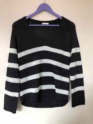 H&M Siyah Beyaz Kazak