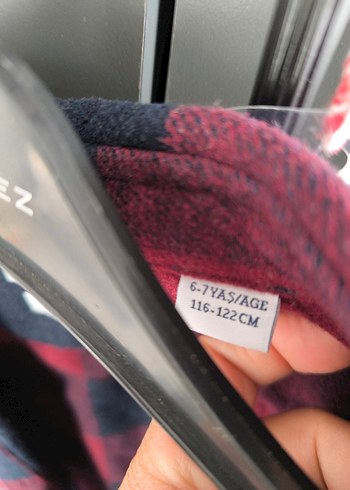 U.S. POLO ASSN erkek çocuk Bordo Siyah Kareli Gömlek - Görsel 3