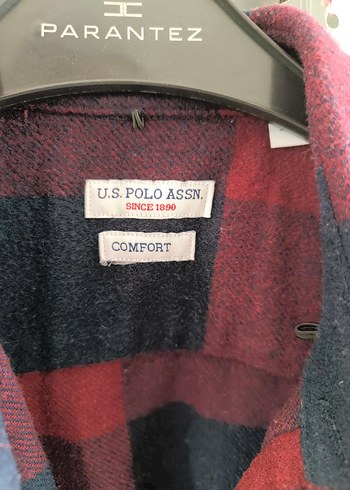 U.S. POLO ASSN erkek çocuk Bordo Siyah Kareli Gömlek - Görsel 2