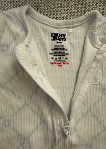 DKNY DKNY Uzun Kollu Fermuarlı Bebek Tulumu