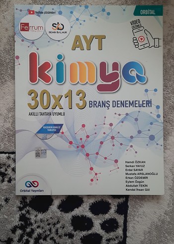 AYT Kimya 30x13 Branş Denemeleri 2022