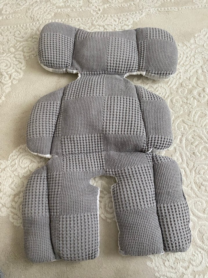 Gri Kareli Keten Çocuk Uyku Örtüsü - Görsel 4