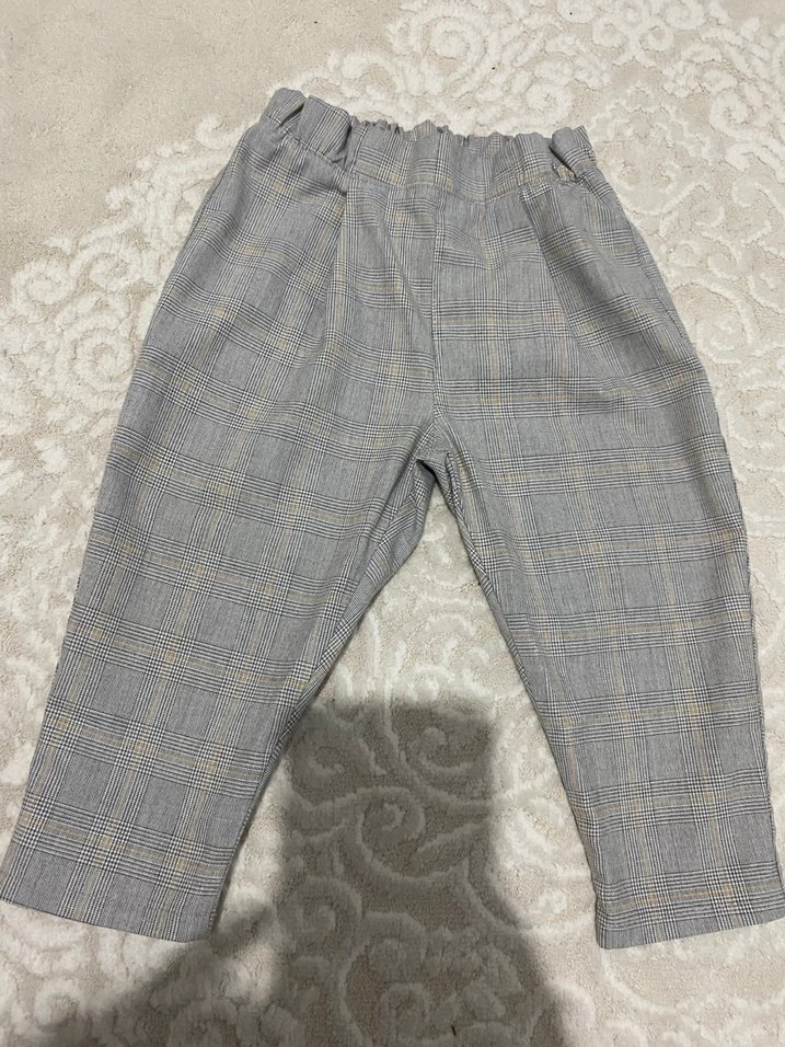 Gri Düğmeli Çocuk Yelek ve Pantolon Takımı - Görsel 2