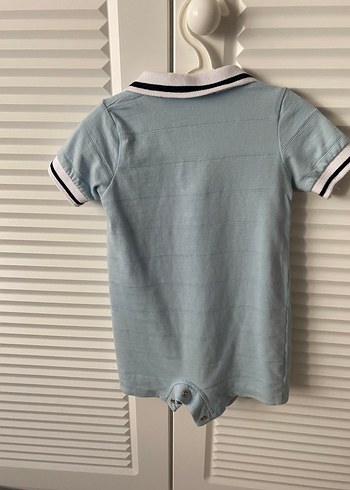 Mavi Düğmeli Bebek Tulum - Görsel 4