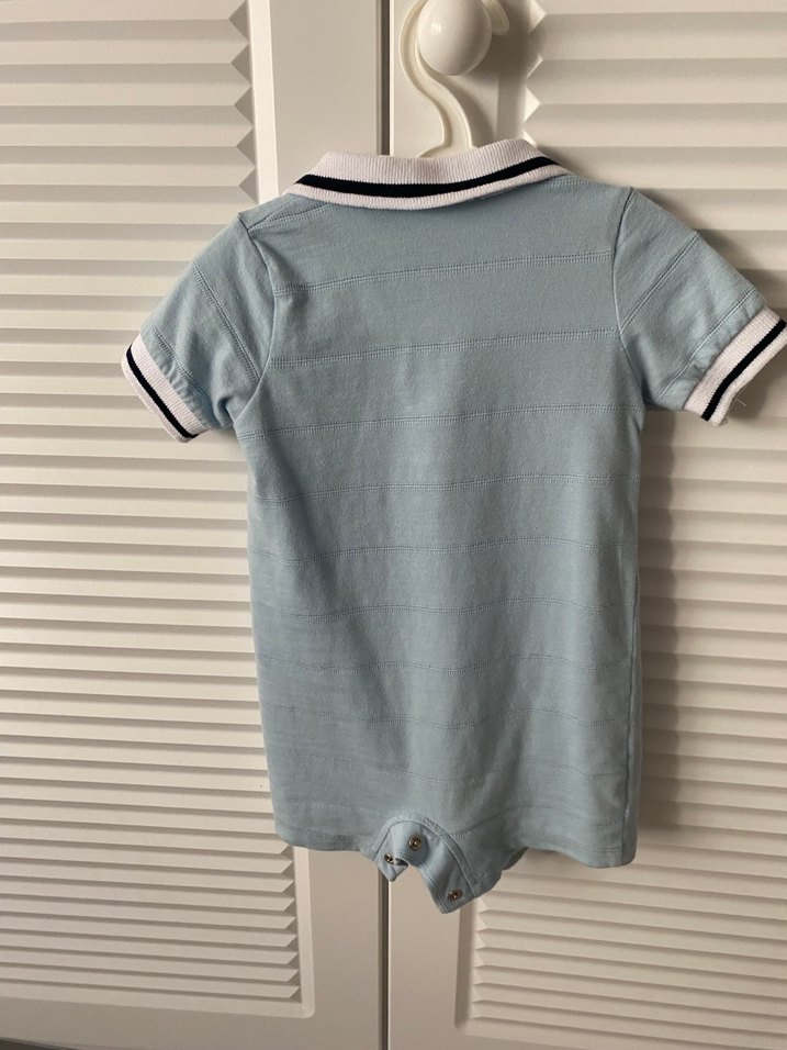 Mavi Düğmeli Bebek Tulum - Görsel 4